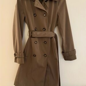 Calvin Klein Brown Double-Breasted Trench Coat